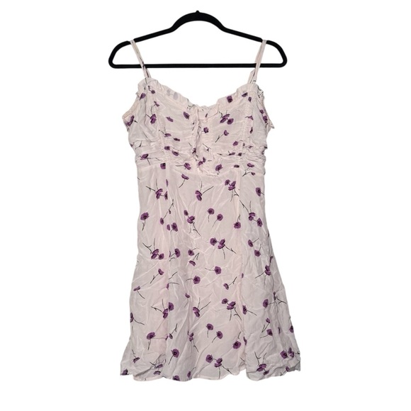 ASTR The Label Ryder Floral Minidress Pink A-Line Size Large Flowers Purple - Picture 3 of 14